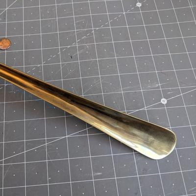 Brass Wood Horse Head Shoehorn