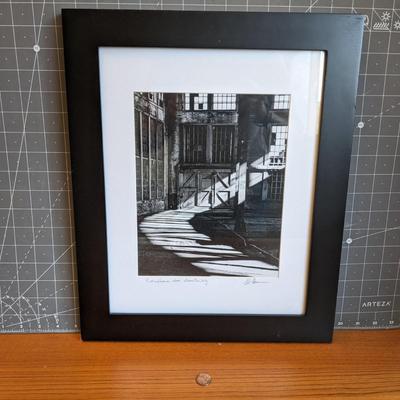 Roundhouse Door Framed Photograph by Ed Hansen