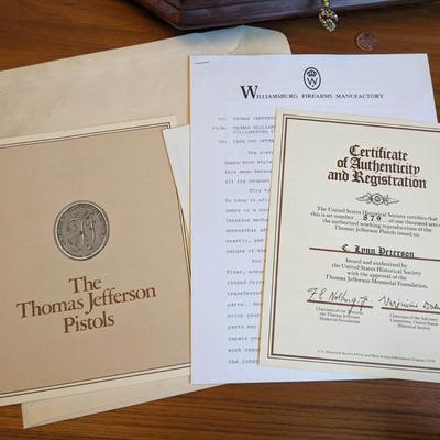 Thomas Jefferson Pistols US Historical Society set 879/1000