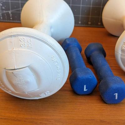 2 sets of weights (1 lb. & 3.3 lbs.)