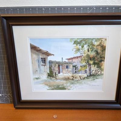 Framed Original Watercolor by GA Eriksmoen