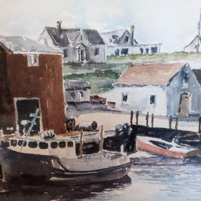 Painting of a marina by D'Ann
