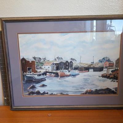 Painting of a marina by D'Ann