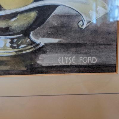 Framed Still Life Flower Vase by Elyse Ford