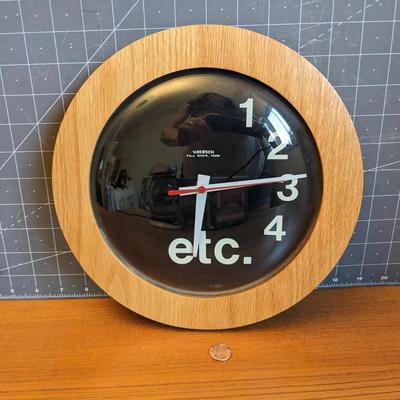 Wuersch Wooden "Etc." Clock Fall River, Mass