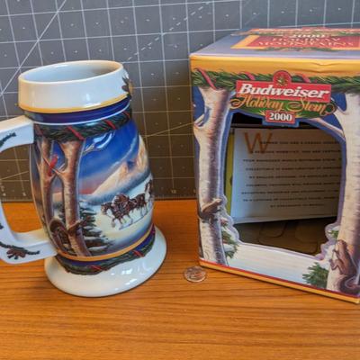 Budweiser Holiday in the Mountains Beer Stein 2000