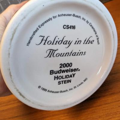 Budweiser Holiday in the Mountains Beer Stein 2000