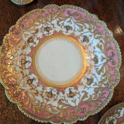 Superior Nippon Hand Painted China Set gold & pink