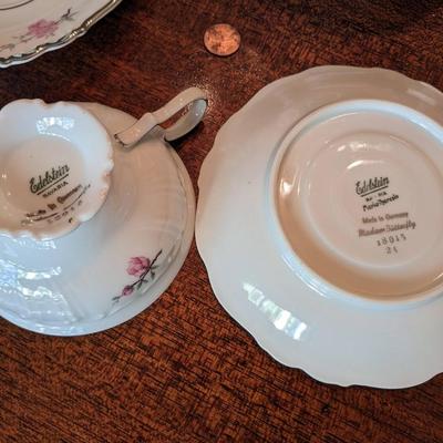 Edelstein Bavaria Madam Butterfly 10 piece tea set + sugar & creamer china (made in Germany)