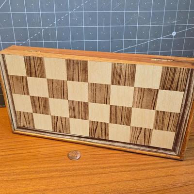 Folding Chess board with pieces inside