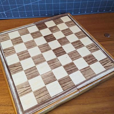Folding Chess board with pieces inside