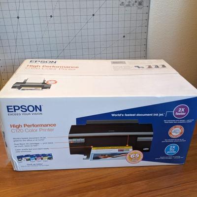 Epson High Performance C120 Color Printer + 2 black ink & 3 color cartridges (unopened)