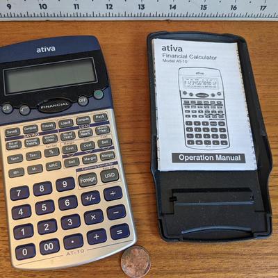 Ativa Financial Calculator + manual