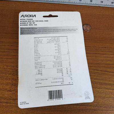 Aurora Dual Power Wallet Calculator HC-502A NEW