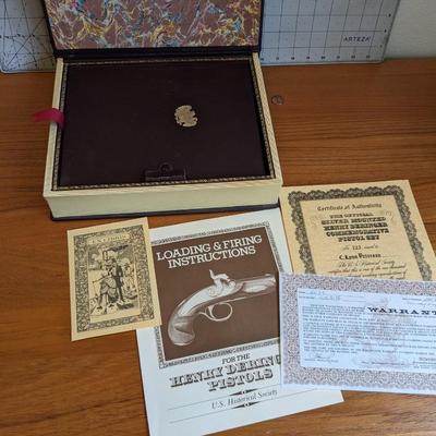 The Official Silver Mounted Henry Deringer Commemorative Pistol Set