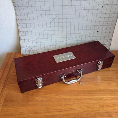 NEW Jackson 4-Piece BBQ Set in rosewood case