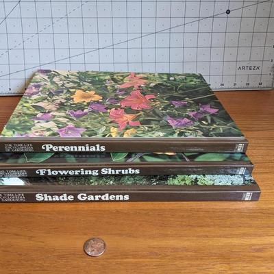 3 Books: The Time-Life Encyclopedia of Gardening Perrennials, Flowering Shrubs, & Shade Gardens