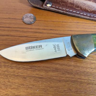 Boker Solingen - Germany Knife 440C 3000 + leather case