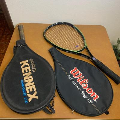 2 tennis rackets (Kennex & Wilson rackets)