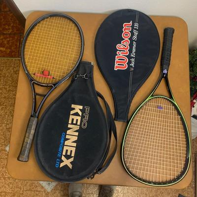 2 tennis rackets (Kennex & Wilson rackets)
