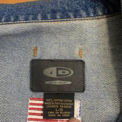 Denim Jacket with BIG DOG Motorcycles stitching size large