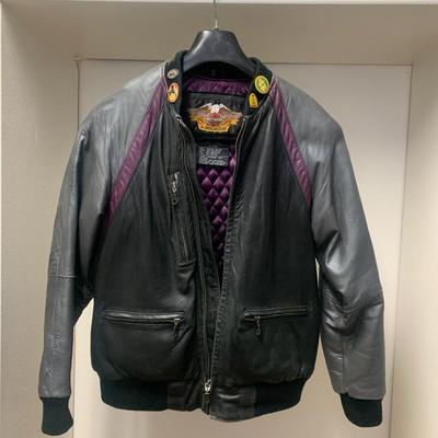 Grey Black Harley Davidson Leather Jacket Alamosa 
