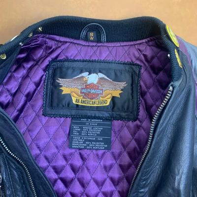 Grey Black Harley Davidson Leather Jacket Alamosa 
