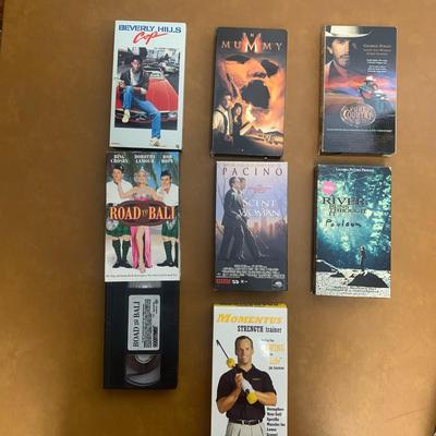 Bundle of VHS tapes