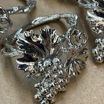 Arthur Court Grape Design Napkin Holders - Heavy