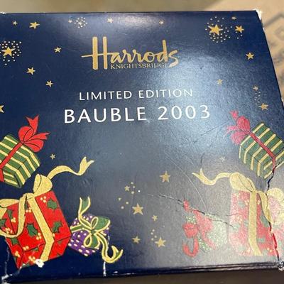 2003 Harrods Glass Limited Edition Bauble Ornament - NEW