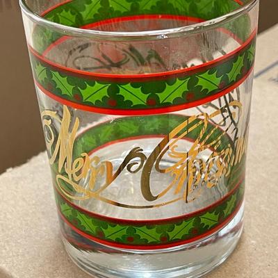 NEW Christmas Low Ball Glass