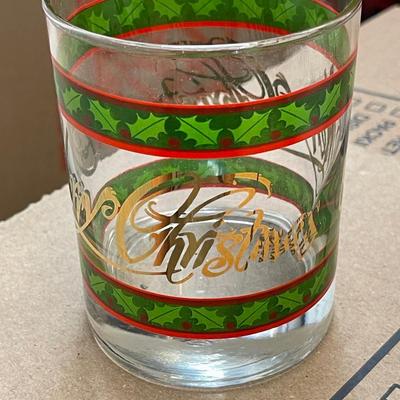 NEW Christmas Low Ball Glass