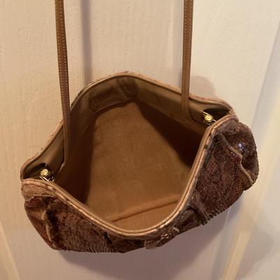 Vintage Pursesâ€”1 Snake Skin & 1 Black Beaded Purse