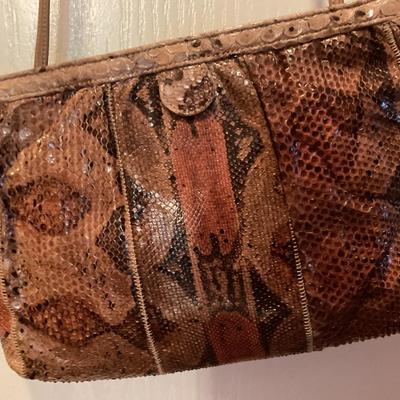 Vintage Pursesâ€”1 Snake Skin & 1 Black Beaded Purse