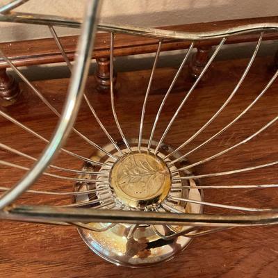 Vintage Silverplated Wine Basket