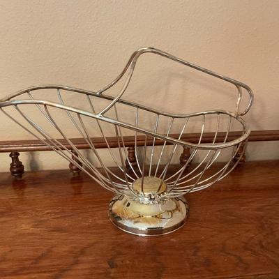 Vintage Silverplated Wine Basket