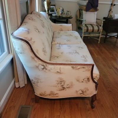 Sofa with French Style Countryside Print (GR-CE)