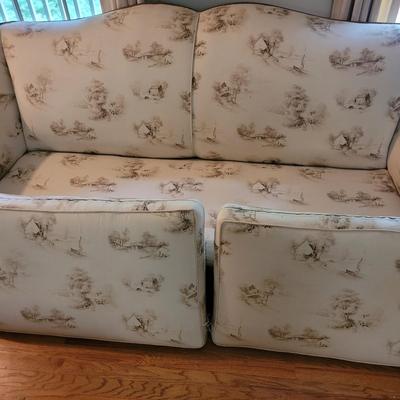Sofa with French Style Countryside Print (GR-CE)