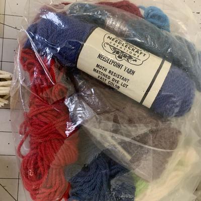 BUNDLE: Croquet books, pipe cleaners, emroidery misc. & string.