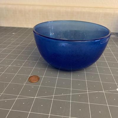 Blue Glass Dishes (3 small plates, 6 bowls, 4 cups)