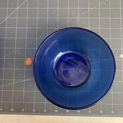 Blue Glass Dishes (3 small plates, 6 bowls, 4 cups)