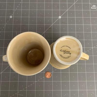 2 Yellow Mugs