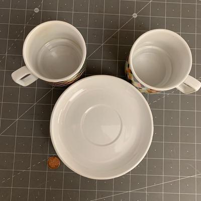 Magpie Viva Cups - 2 teacups & 2 saucers - Sarah Cambell