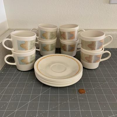 Mirage Corelle Teacups & Saucers (set of 8)