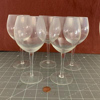 5 Vintage Crystal Wine Glass