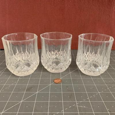 3 Double Old Fashioned Longchamp Glasses