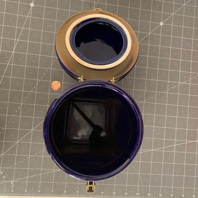 Gevalia Kaffee "by appointment to his majesty - the king of sweden" Coffee Canister Blue & Gold