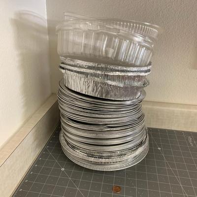 TONS of pie tins + misc containers