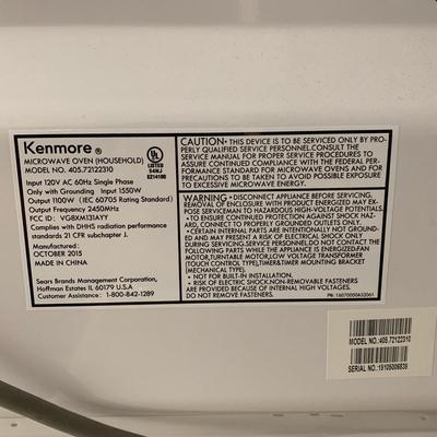 Kenmore white microwave