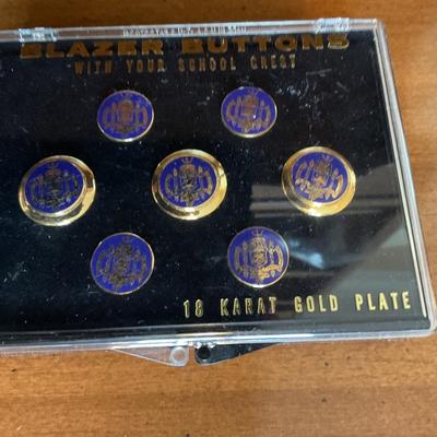 U.S. Naval Academy Blazer Buttonsâ€”18 Karat Plate